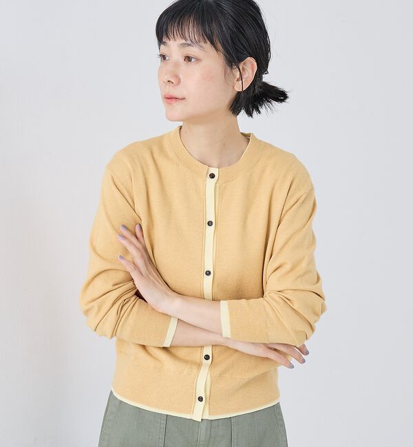 collex「バイカラーコンパクトカーディガン」|カーディガン|
