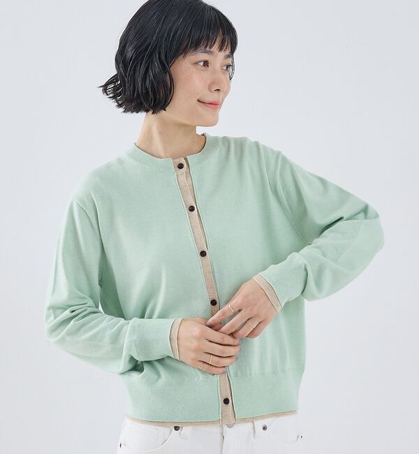 collex「バイカラーコンパクトカーディガン」|カーディガン|