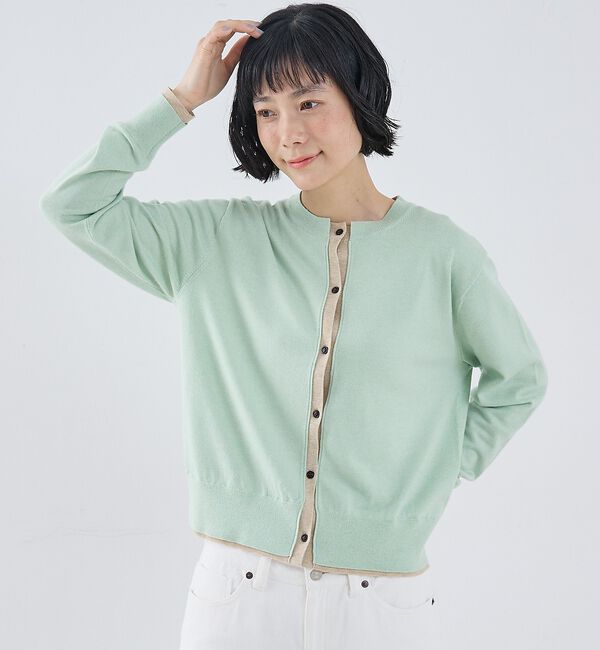 collex「バイカラーコンパクトカーディガン」|カーディガン|