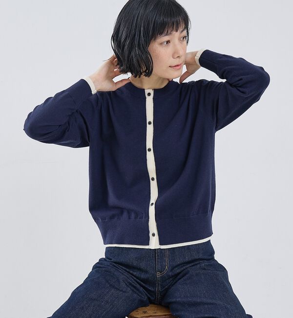 collex「バイカラーコンパクトカーディガン」|カーディガン|