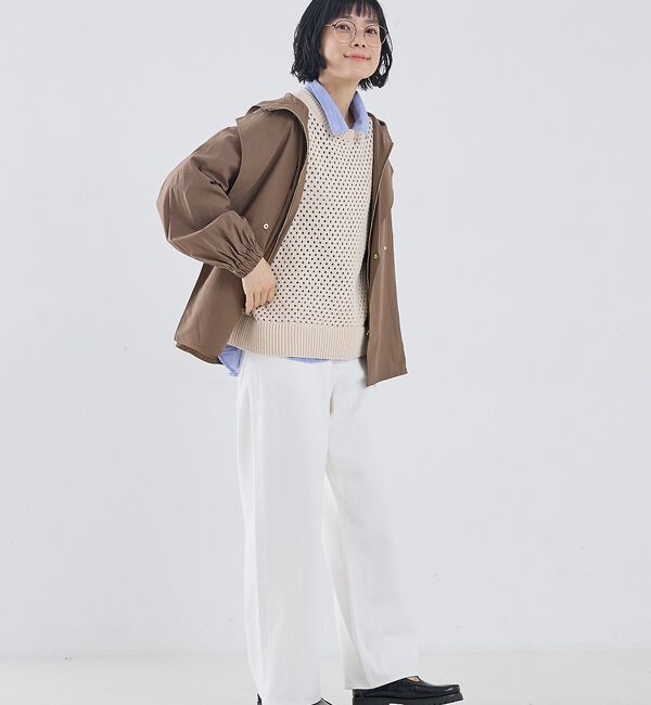 collex「レイヤード風ジップアップコート」|ブルゾン・スタジャン|