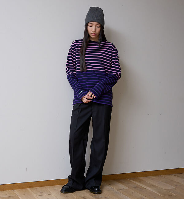 ABAHOUSE「BARBARIAN 12ozHEAVY WEIGHT CREW LONG/ボーダ」|Tシャツ・カットソー|