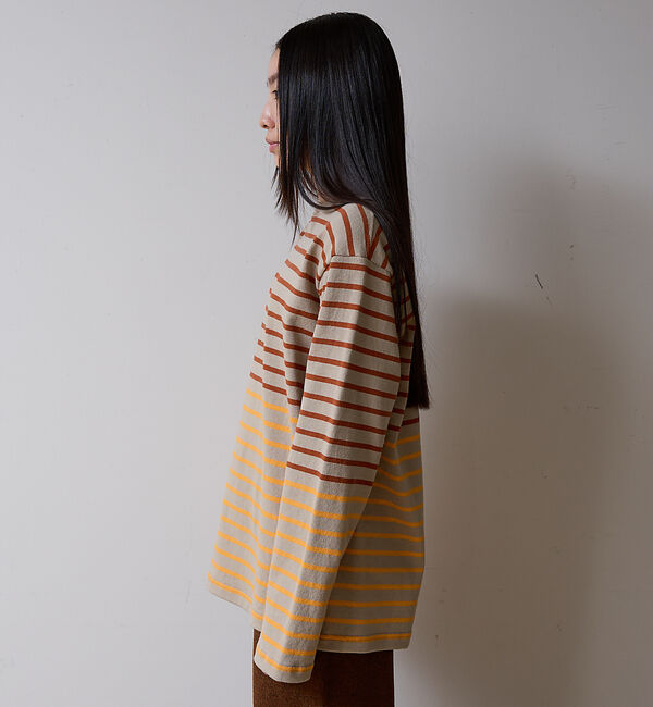 ABAHOUSE「BARBARIAN 12ozHEAVY WEIGHT CREW LONG/ボーダ」|Tシャツ・カットソー|