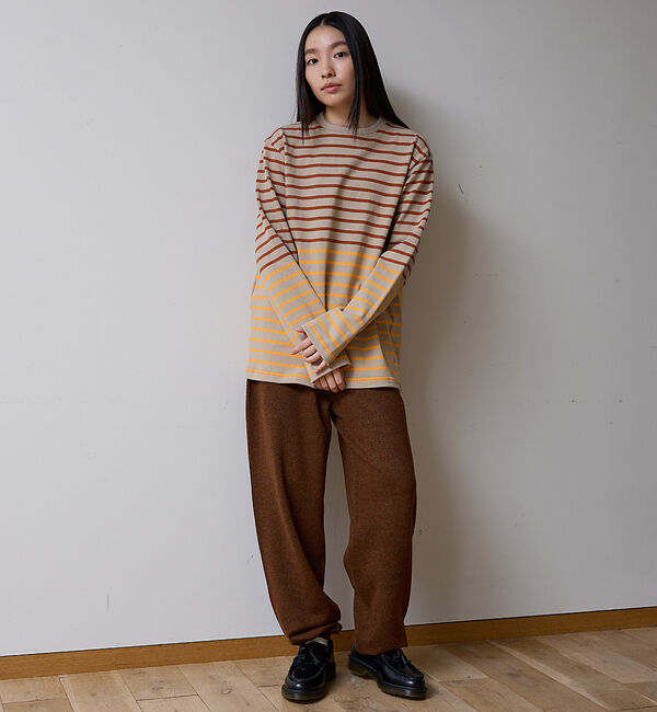 ABAHOUSE「BARBARIAN 12ozHEAVY WEIGHT CREW LONG/ボーダ」|Tシャツ・カットソー|