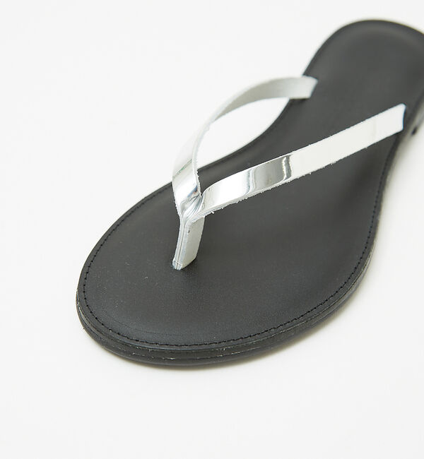 Rouge vif「【NICOLAS LAINAS/ニコラスライナス】レザーメタリックトングサンダル」|サンダル|