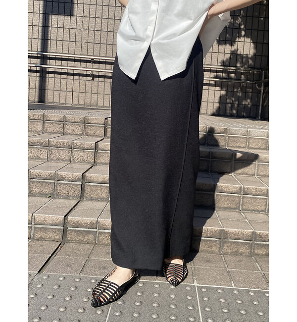 Rouge vif「【接触冷感/UVカット/防しわ】リネンライクストレッチピンタックタイトスカート」|スカート|