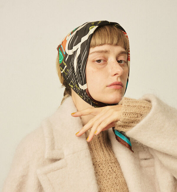 Rouge vif「【manipuri/マニプリ】レコード柄シルクスカーフ 65&times;65」|バンダナ・スカーフ|