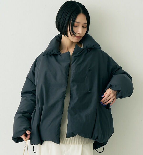 Rouge vif「【2サイズ展開】アップサイクルダウンコート」|ダウン|チャコールグレー