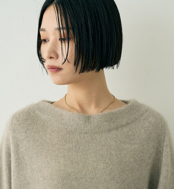 Rouge vif「ラクーン混ボトルネックニットプルオーバー」|ニット・セーター|