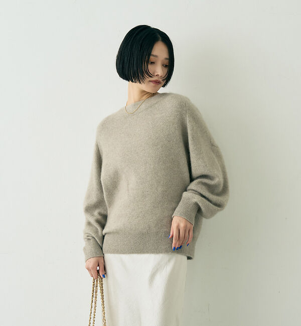 Rouge vif「ラクーン混ボトルネックニットプルオーバー」|ニット・セーター|