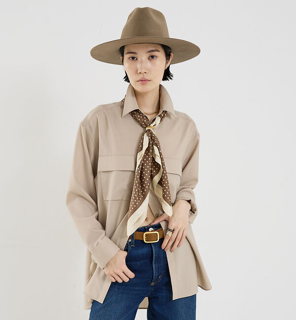 The Store by C' 「【COCUCA】比翼ベーシックシャツ」|シャツ・ブラウス|ベージュ