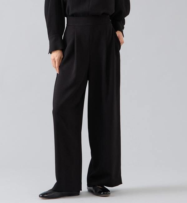 Liesse「タックワイドパンツ」|その他|ブラック