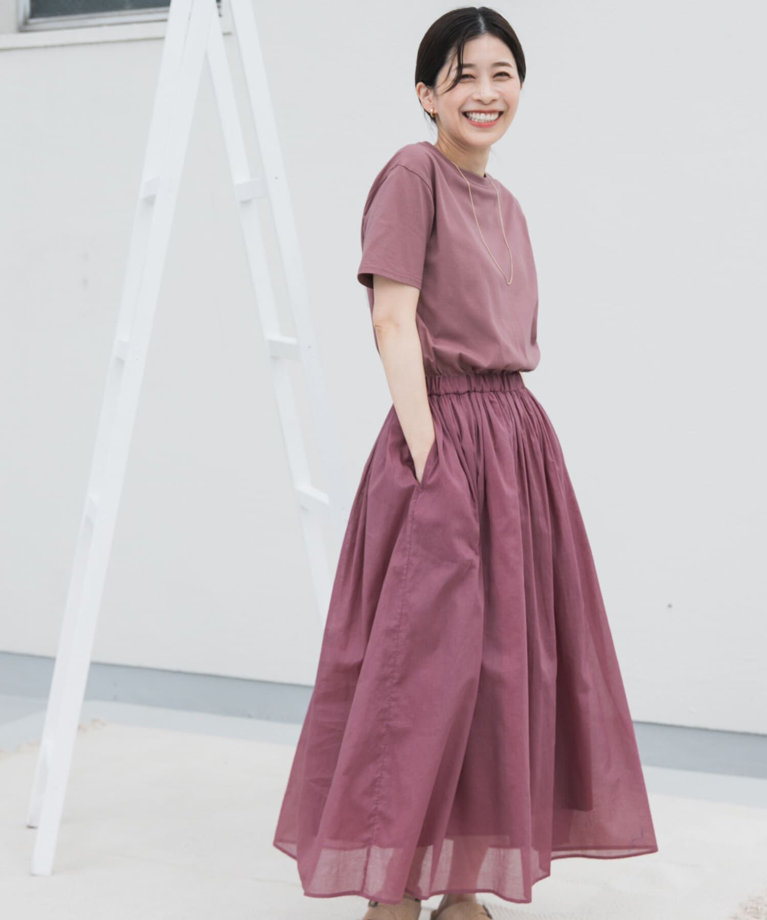 URBAN RESEARCH DOORS「『UR TECH』ボイルカットドッキングワンピース」|ワンピース|