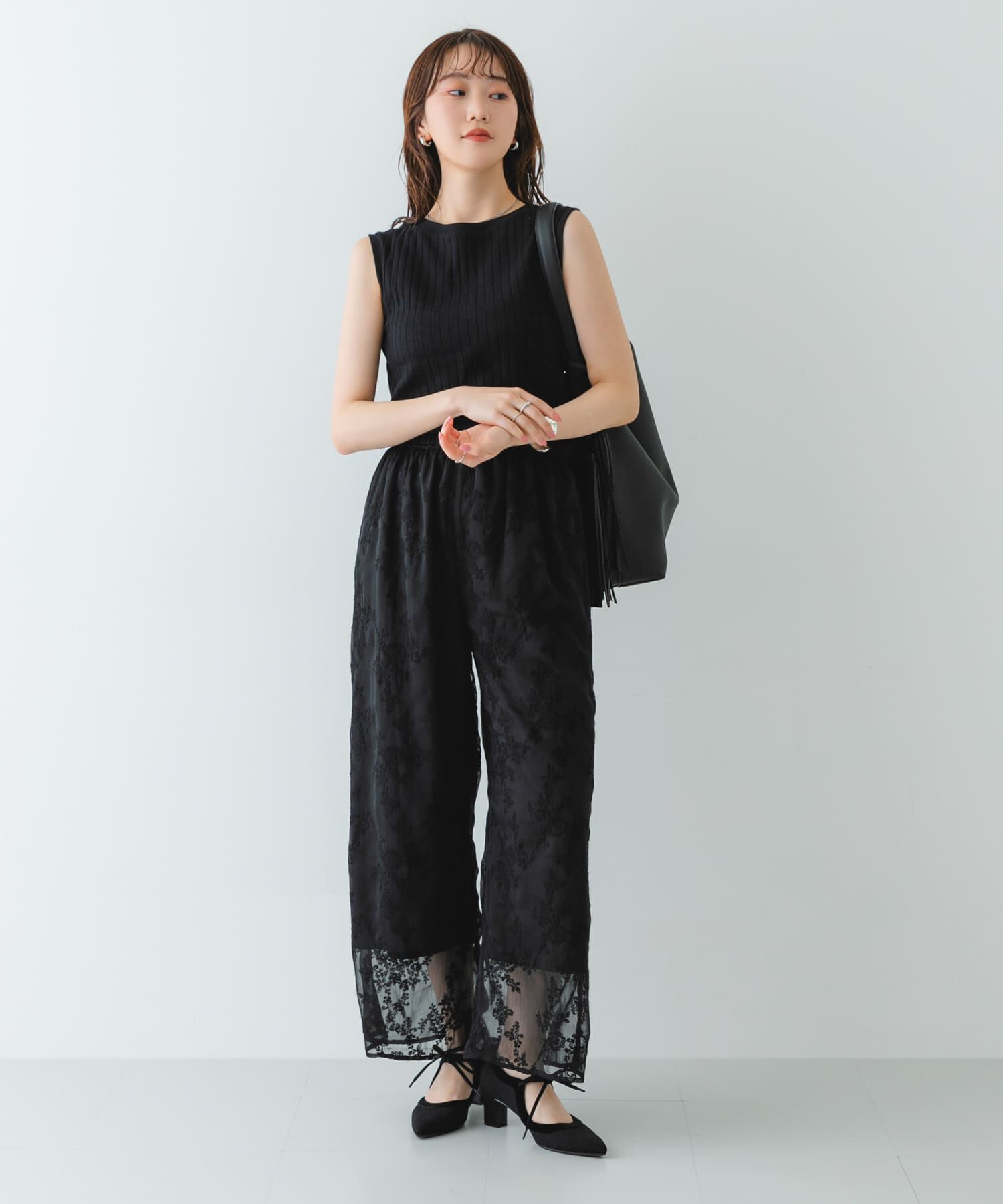 RODE SKO「『MADE IN JAPAN』チャンキーヒールリボンパンプス」|パンプス|