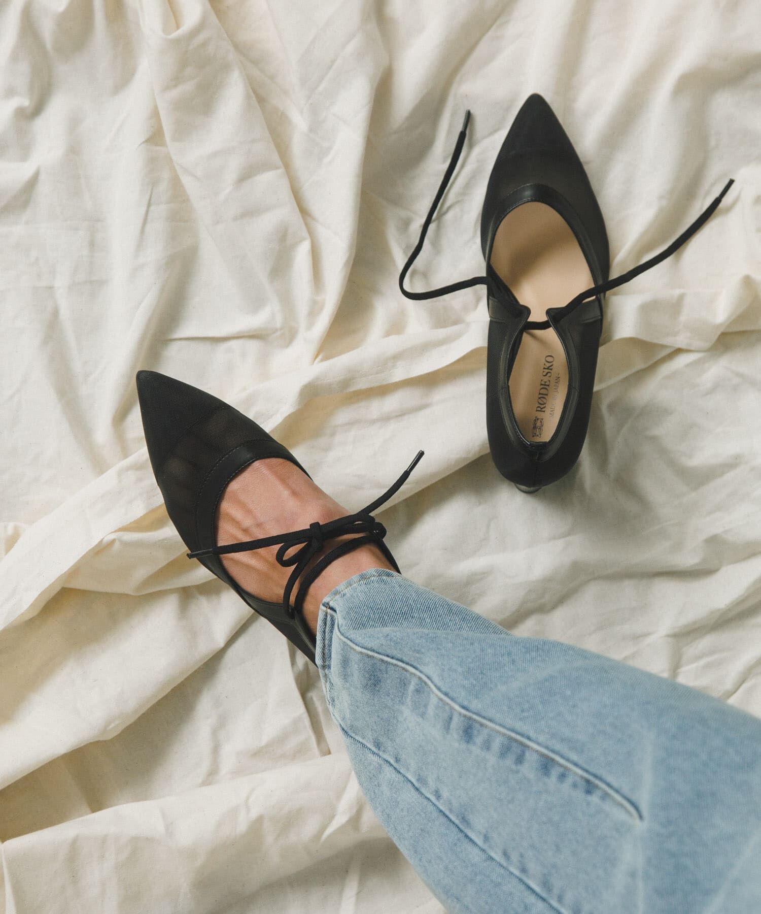 RODE SKO「『MADE IN JAPAN』チャンキーヒールリボンパンプス」|パンプス|