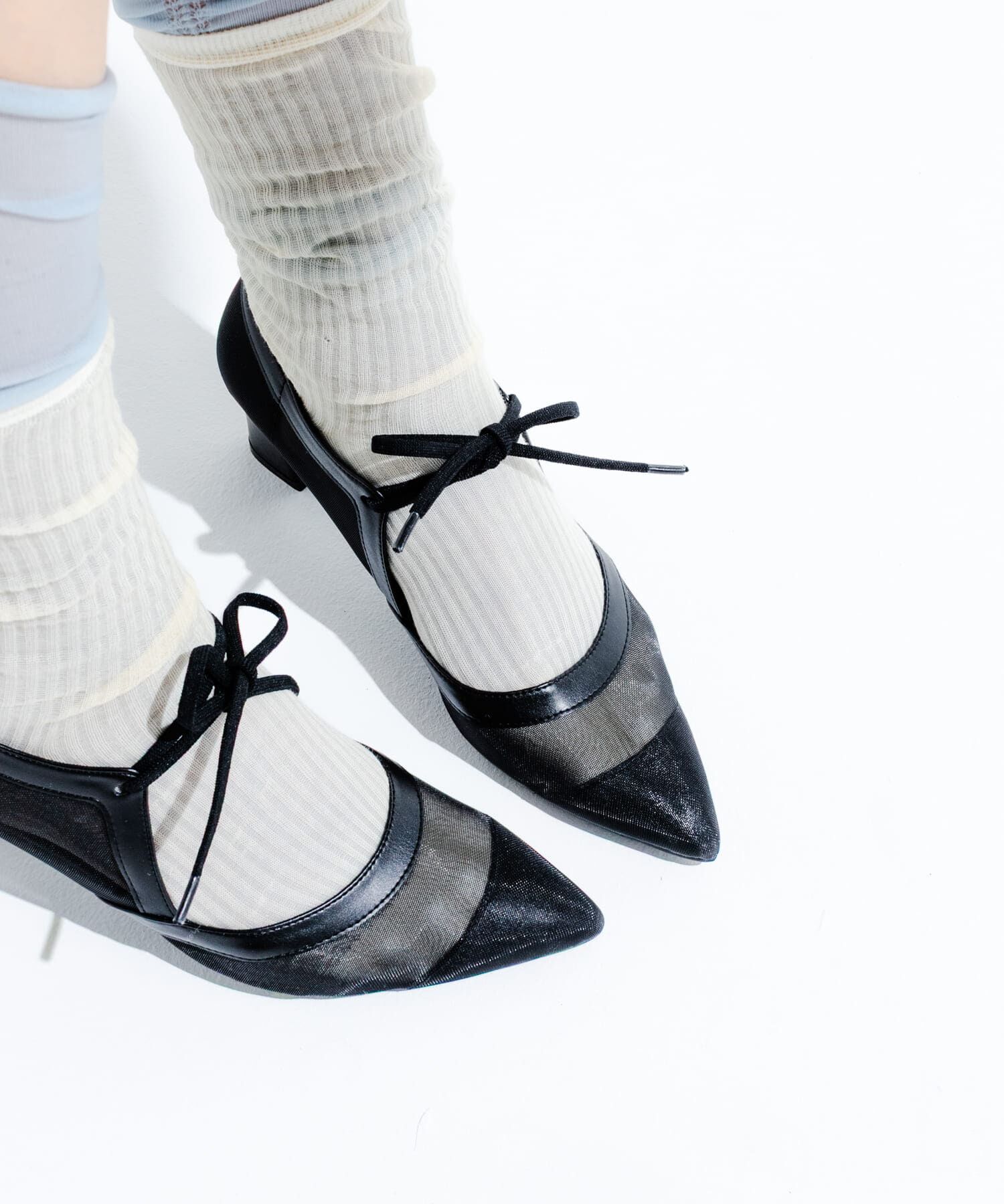 RODE SKO「『MADE IN JAPAN』チャンキーヒールリボンパンプス」|パンプス|