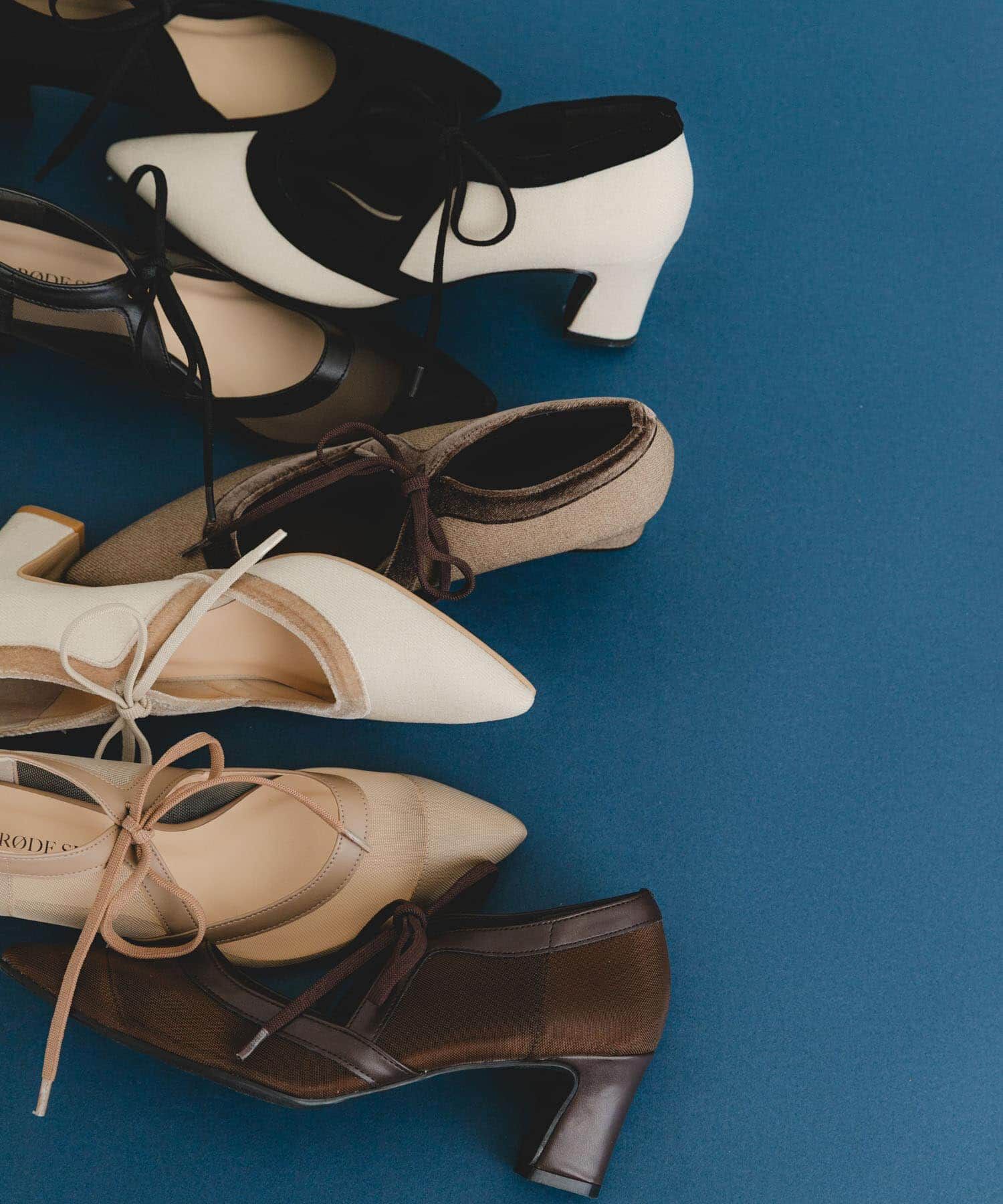 RODE SKO「『MADE IN JAPAN』チャンキーヒールリボンパンプス」|パンプス|