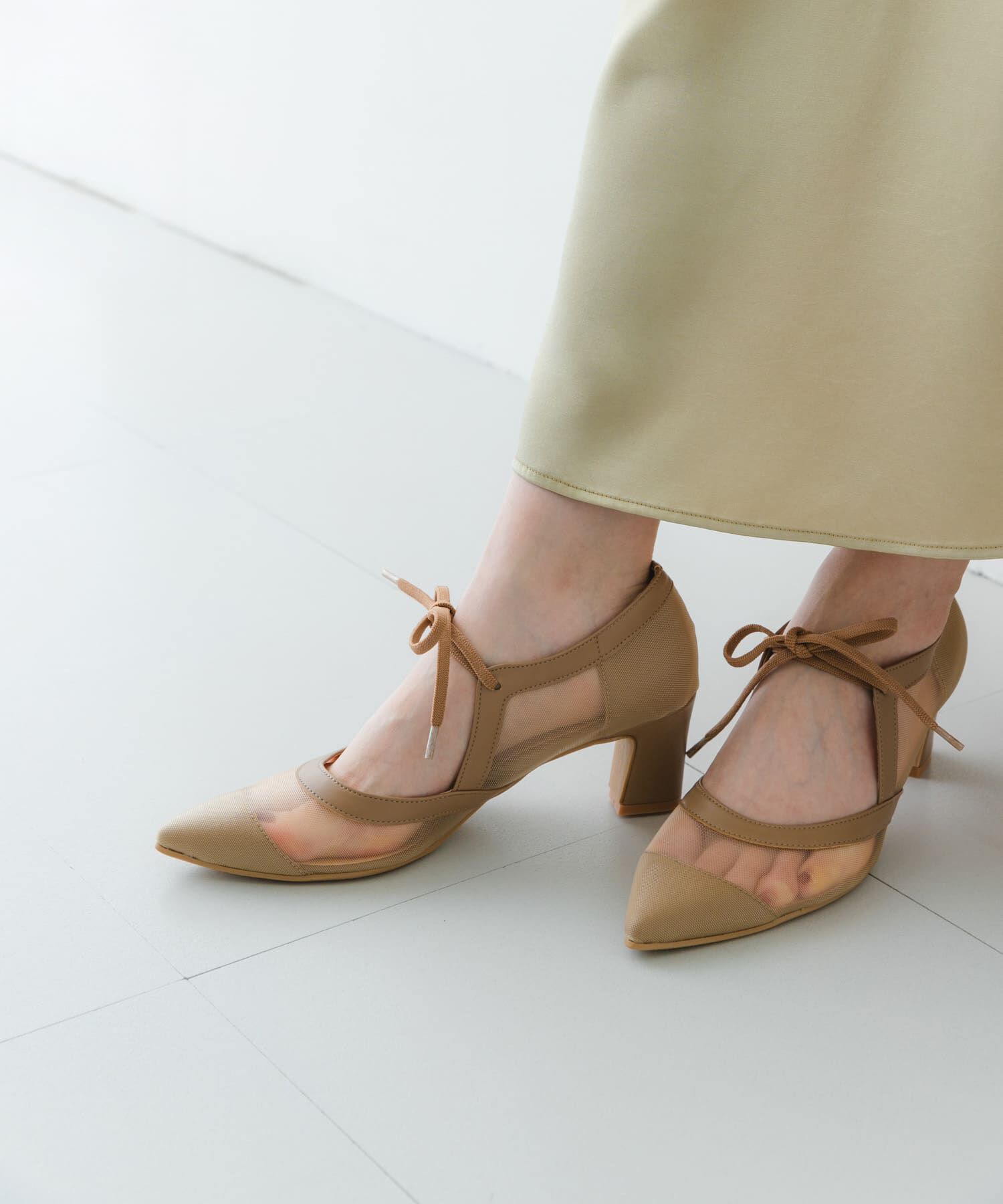 RODE SKO「『MADE IN JAPAN』チャンキーヒールリボンパンプス」|パンプス|