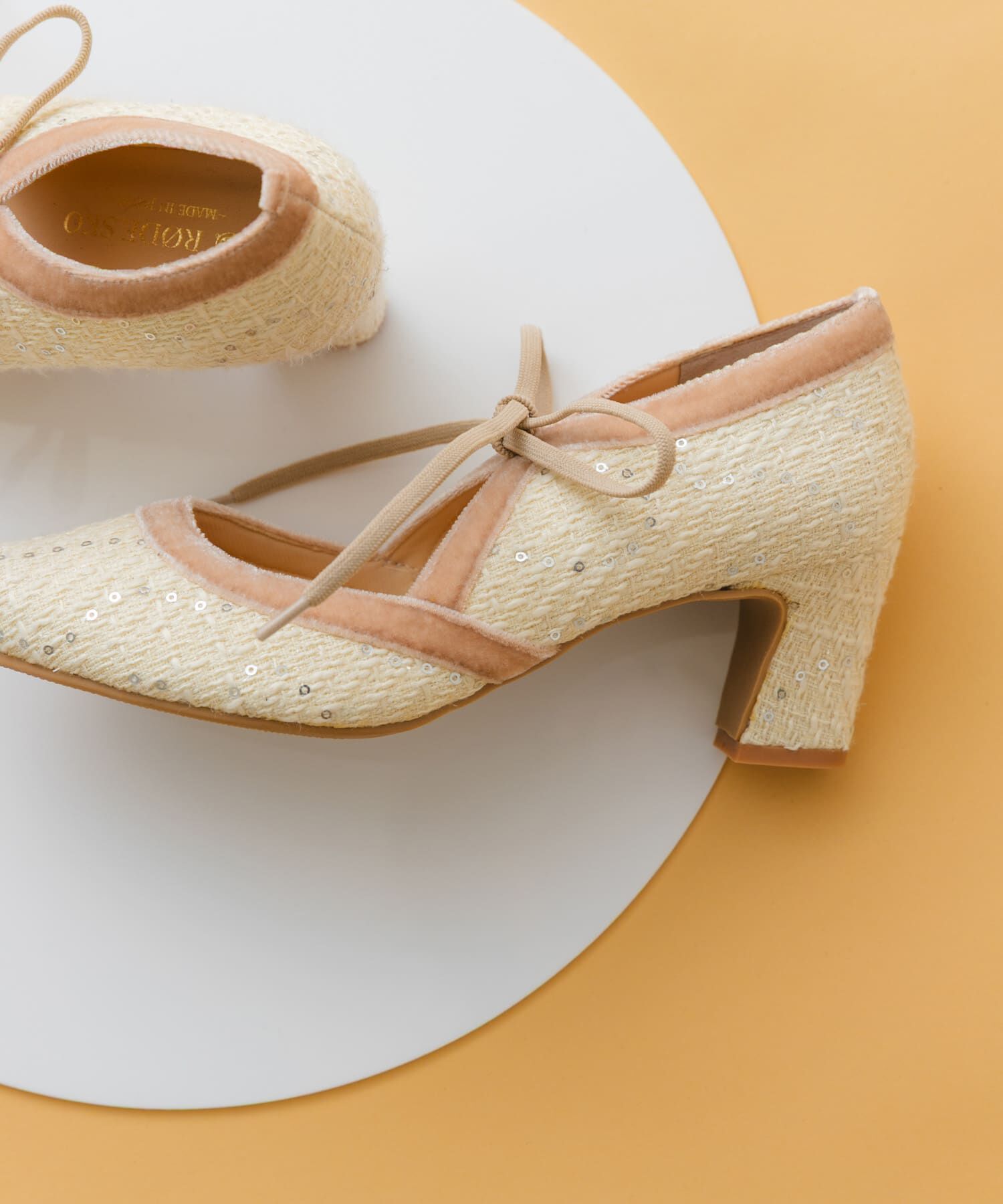 RODE SKO「『MADE IN JAPAN』チャンキーヒールリボンパンプス」|パンプス|