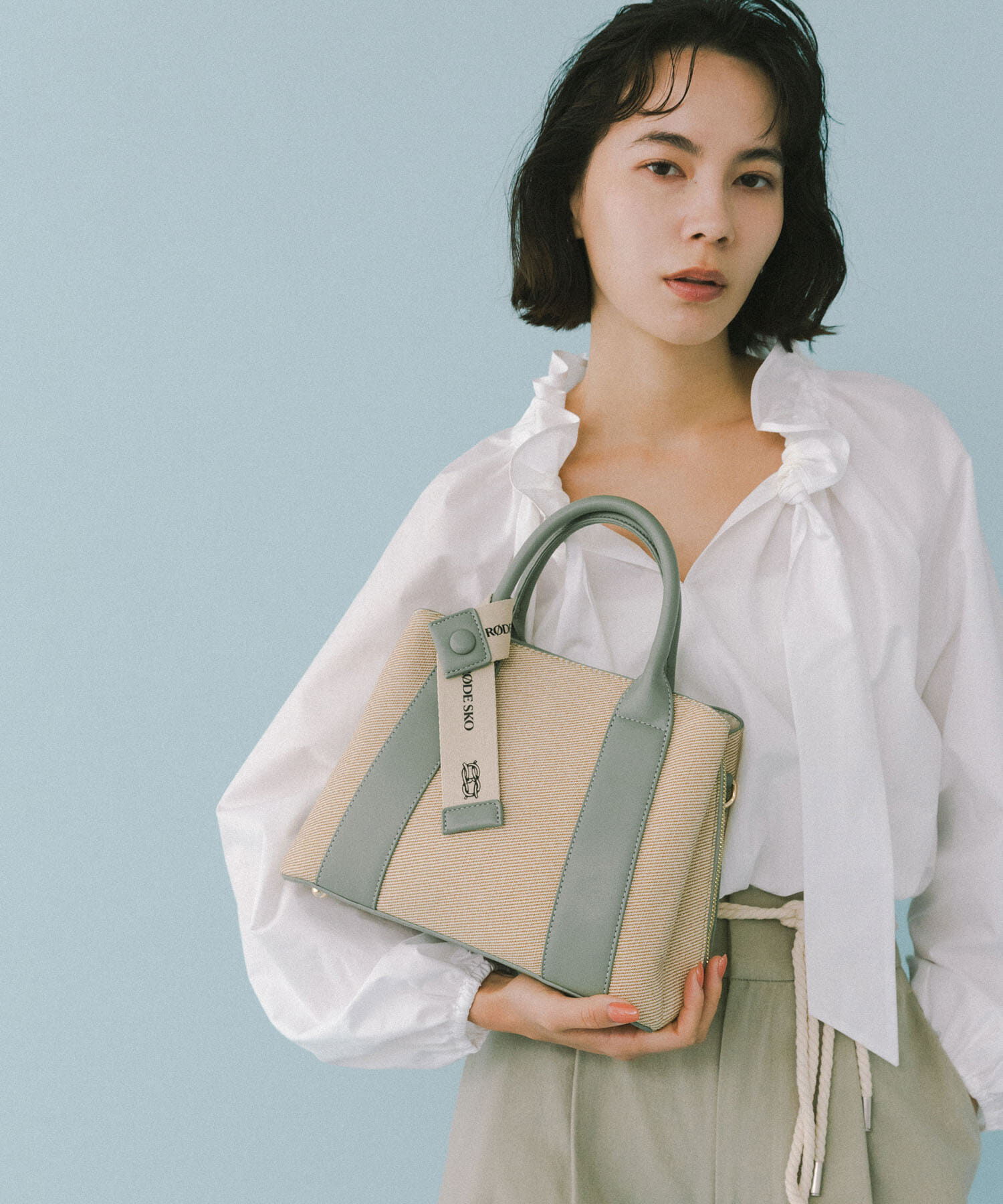 RODE SKO「ロゴリボン付2WAYハンドバッグ」|ハンドバッグ|ホワイト系その他