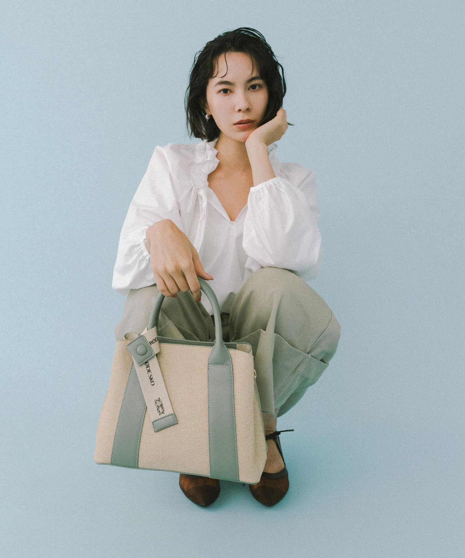 RODE SKO「ロゴリボン付2WAYハンドバッグ」|ハンドバッグ|