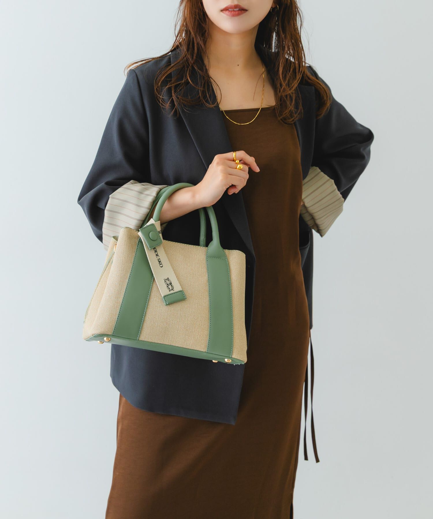 RODE SKO「ロゴリボン付2WAYハンドバッグ」|ハンドバッグ|