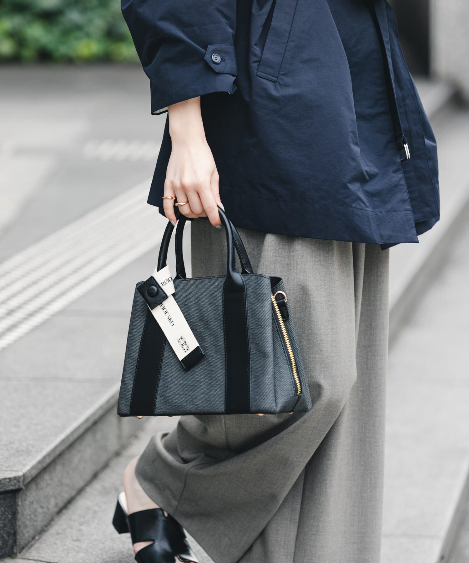 RODE SKO「ロゴリボン付2WAYハンドバッグ」|ハンドバッグ|ブラック