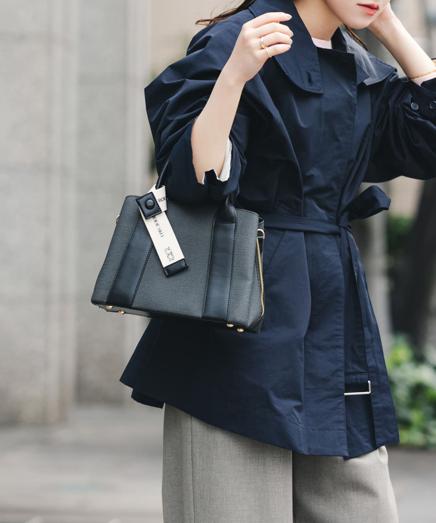 RODE SKO「ロゴリボン付2WAYハンドバッグ」|ハンドバッグ|