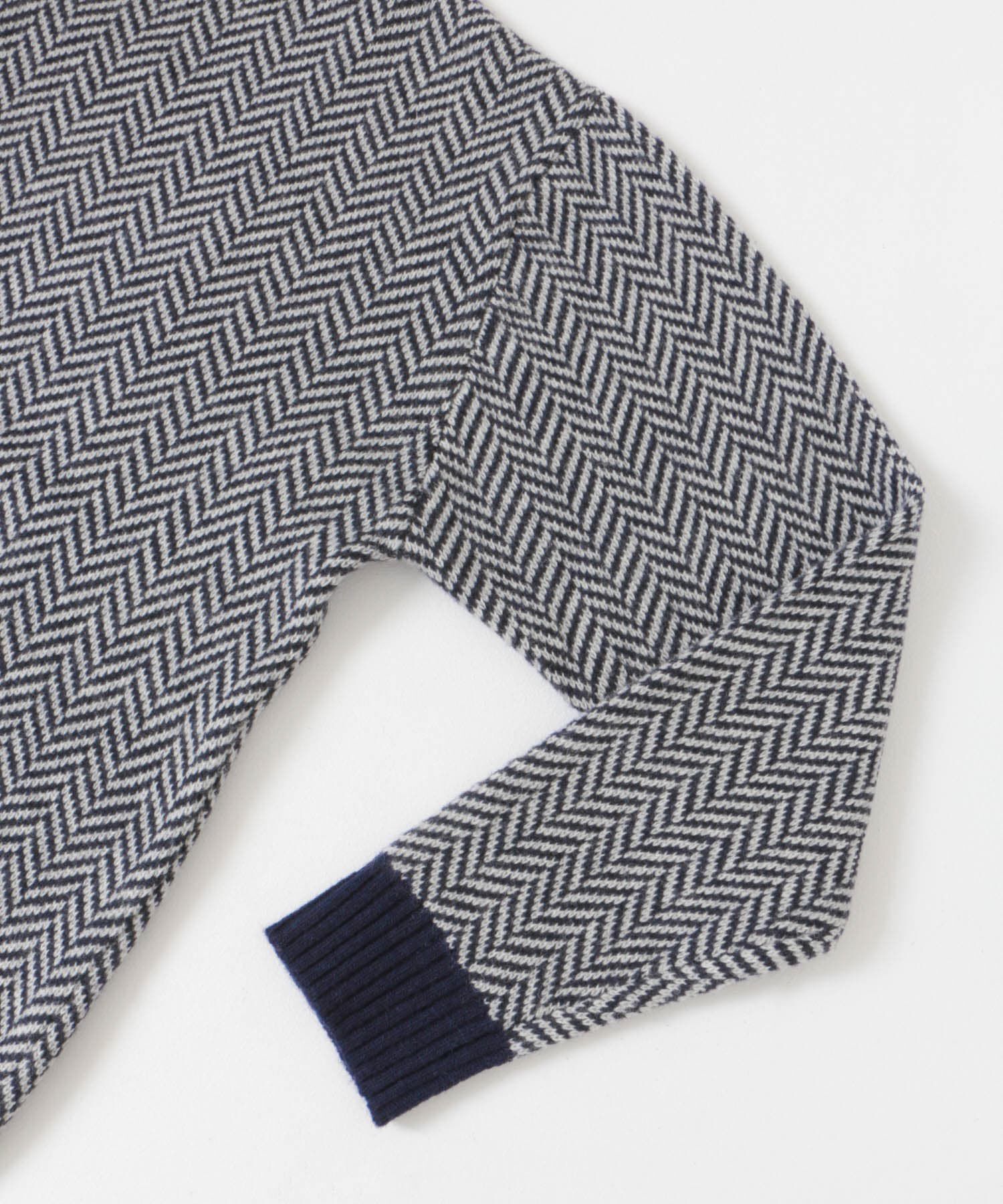 URBAN RESEARCH ROSSO「『XLサイズあり』ヘリンボーン柄クルーネックニット」|ニット・セーター|