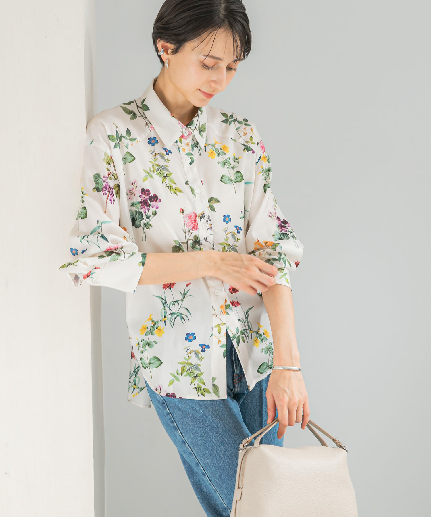 URBAN RESEARCH ROSSO「ボタニカルプリントデザインシャツ」|シャツ・ブラウス|