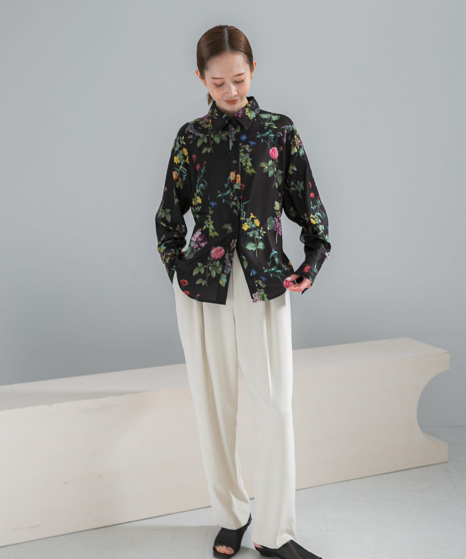 URBAN RESEARCH ROSSO「ボタニカルプリントデザインシャツ」|シャツ・ブラウス|