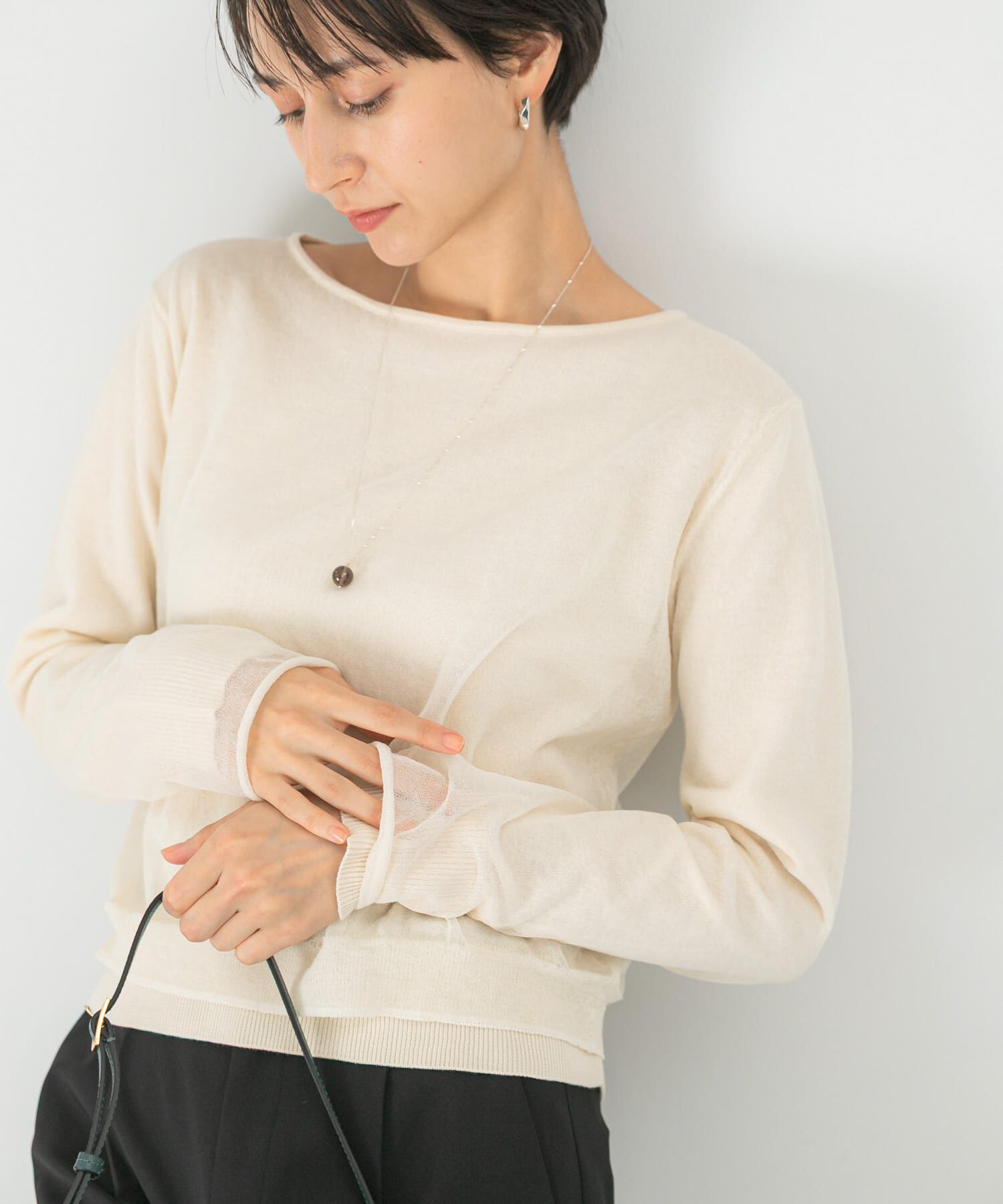 URBAN RESEARCH ROSSO「シアーレイヤードニット」|ニット・セーター|