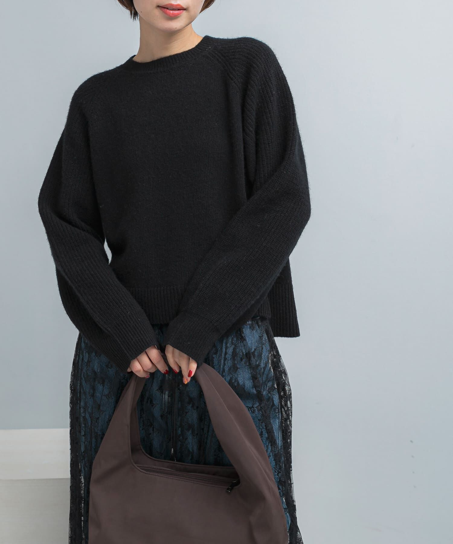 URBAN RESEARCH ROSSO「スーパーファインラムズウールショートニット」|ニット・セーター|