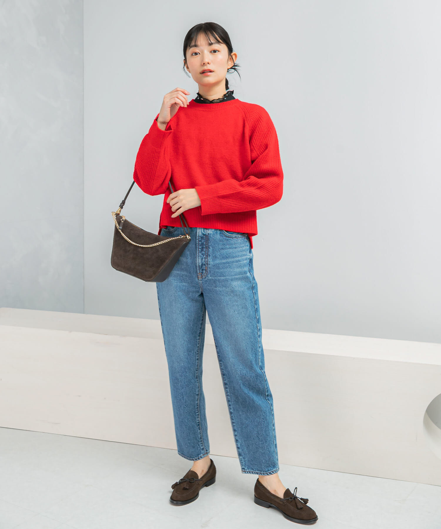 URBAN RESEARCH ROSSO「スーパーファインラムズウールショートニット」|ニット・セーター|