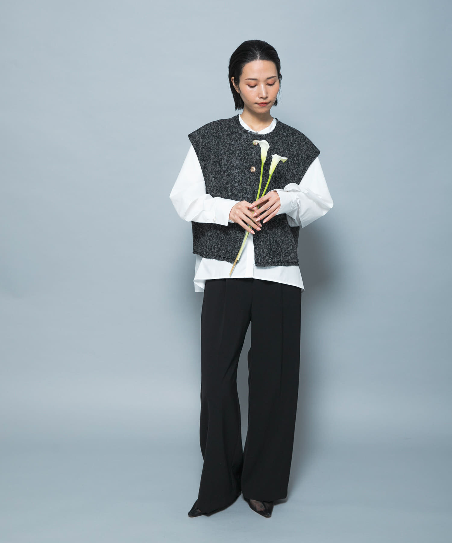 URBAN RESEARCH ROSSO「『別注』CHIGNON&times;ROSSO　ツイードショートベスト」|ベスト・ジレ|