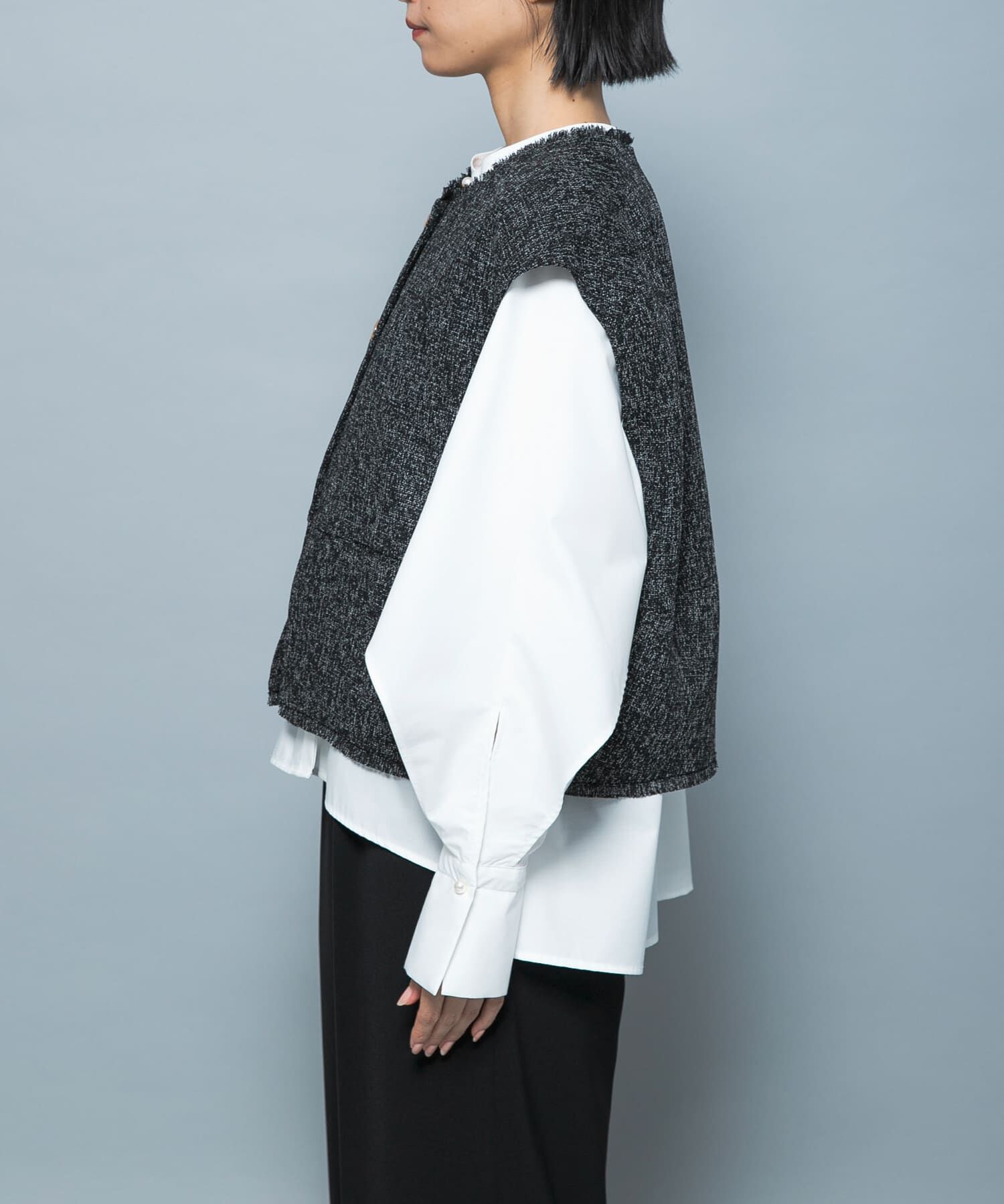 URBAN RESEARCH ROSSO「『別注』CHIGNON&times;ROSSO　ツイードショートベスト」|ベスト・ジレ|