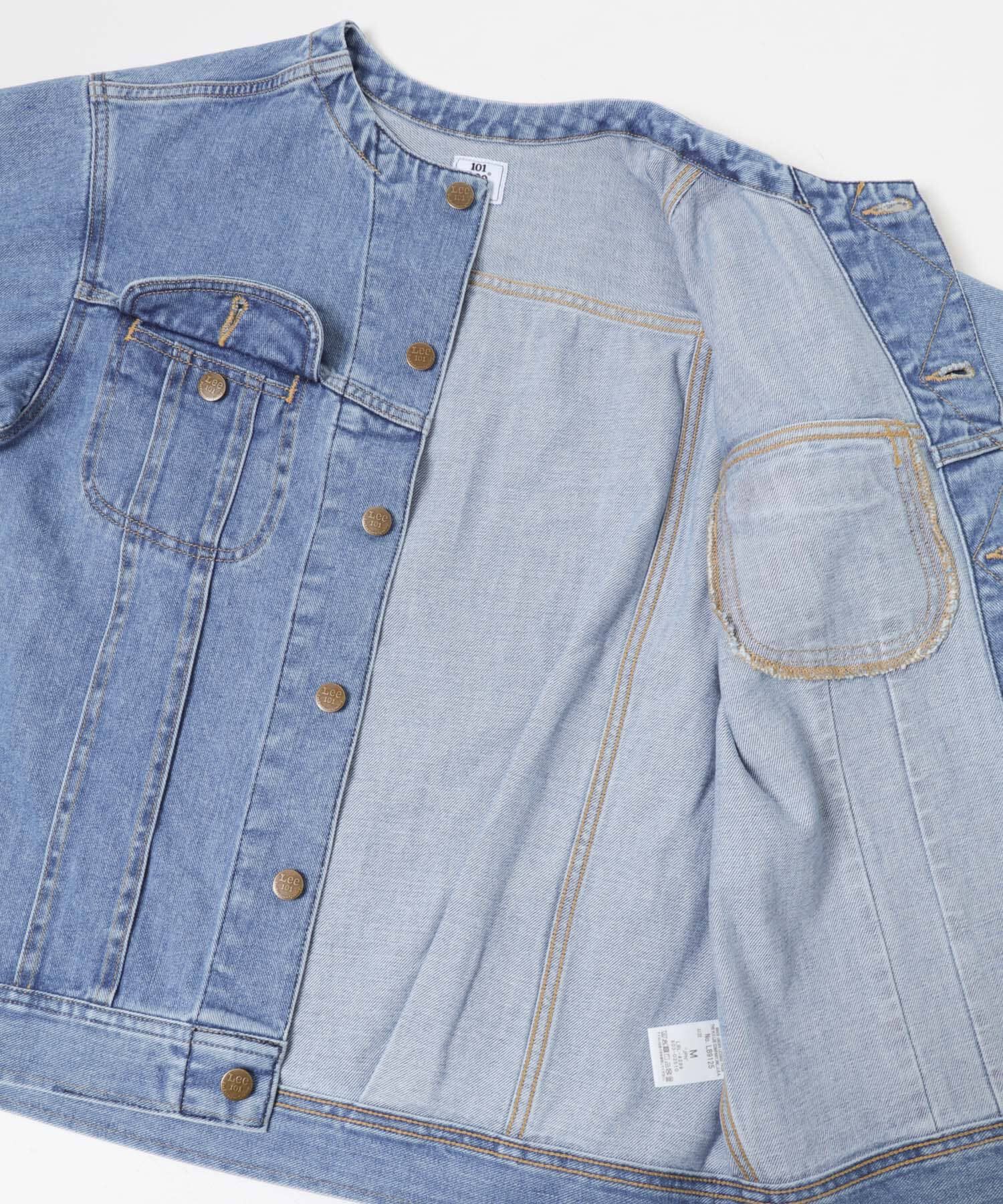 URBAN RESEARCH ROSSO「『別注』Lee101&times;ROSSO　NOCOLLAR JACKET」|デニムジャケット|