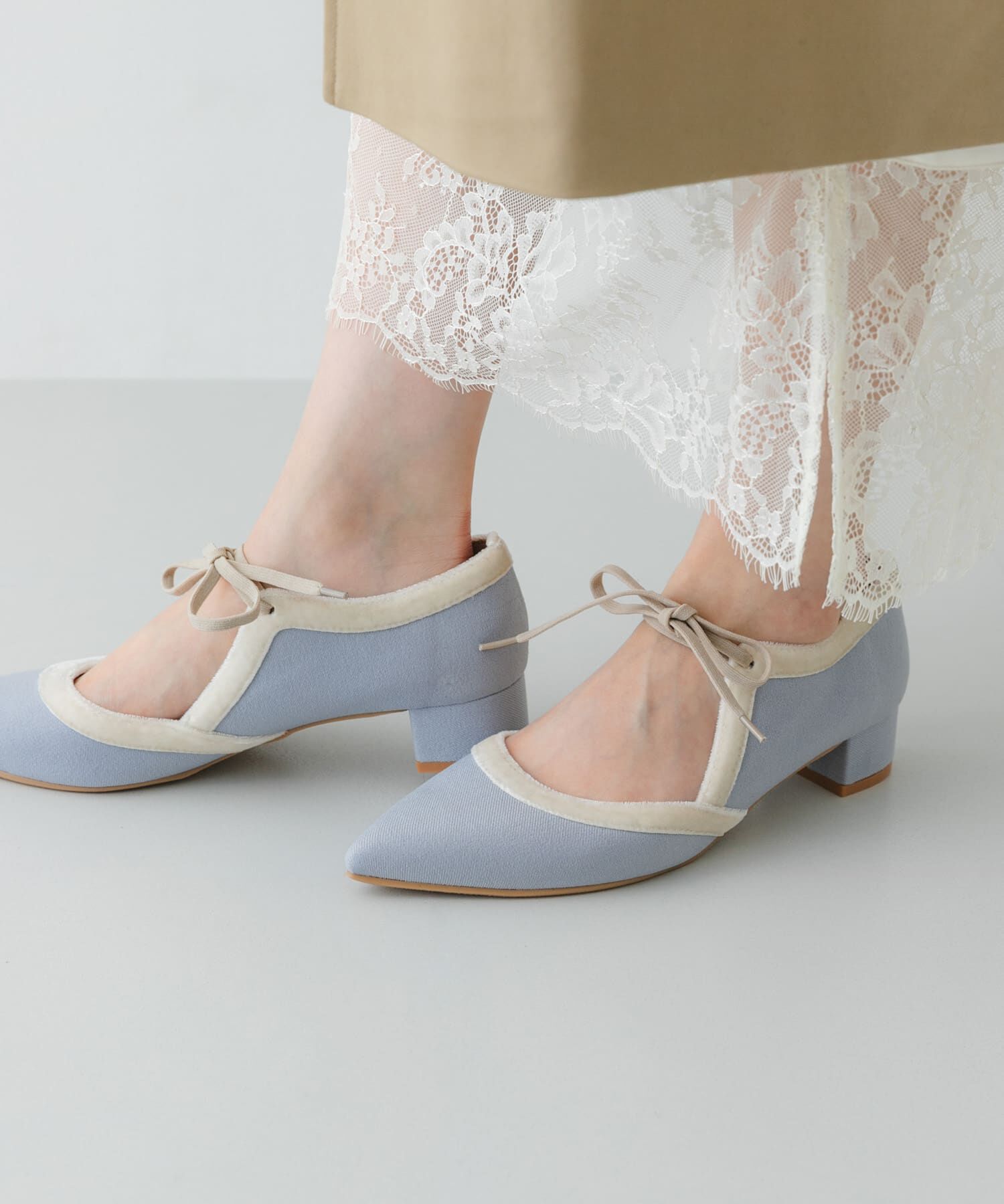 RODE SKO「『MADE IN JAPAN』 3センチヒールリボンパンプス」|パンプス|