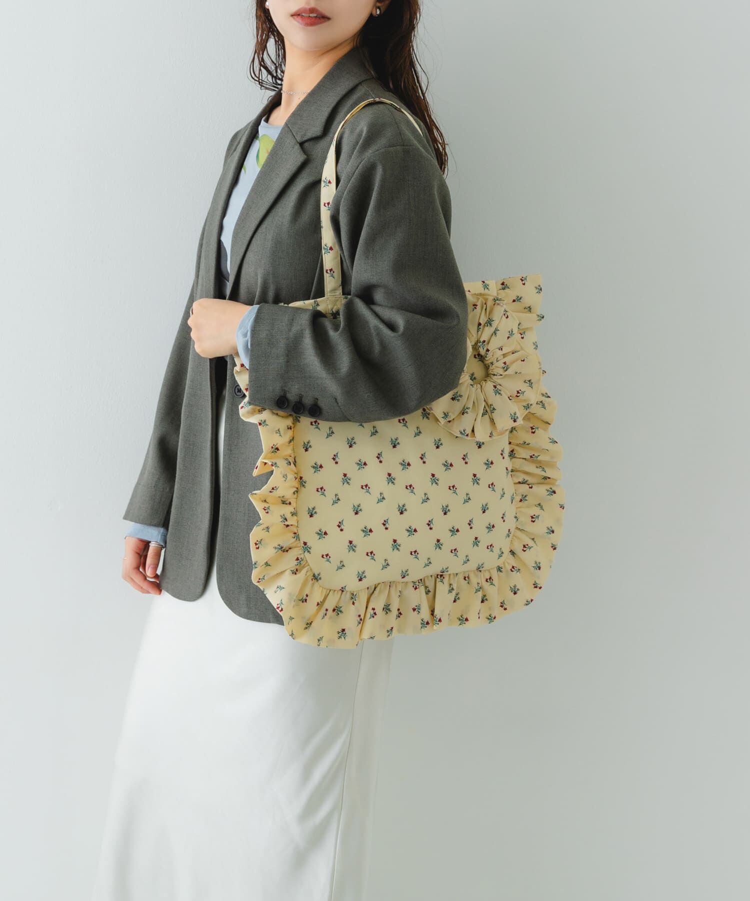 RODE SKO「シュシュセットサイドフリルトート」|トートバッグ|