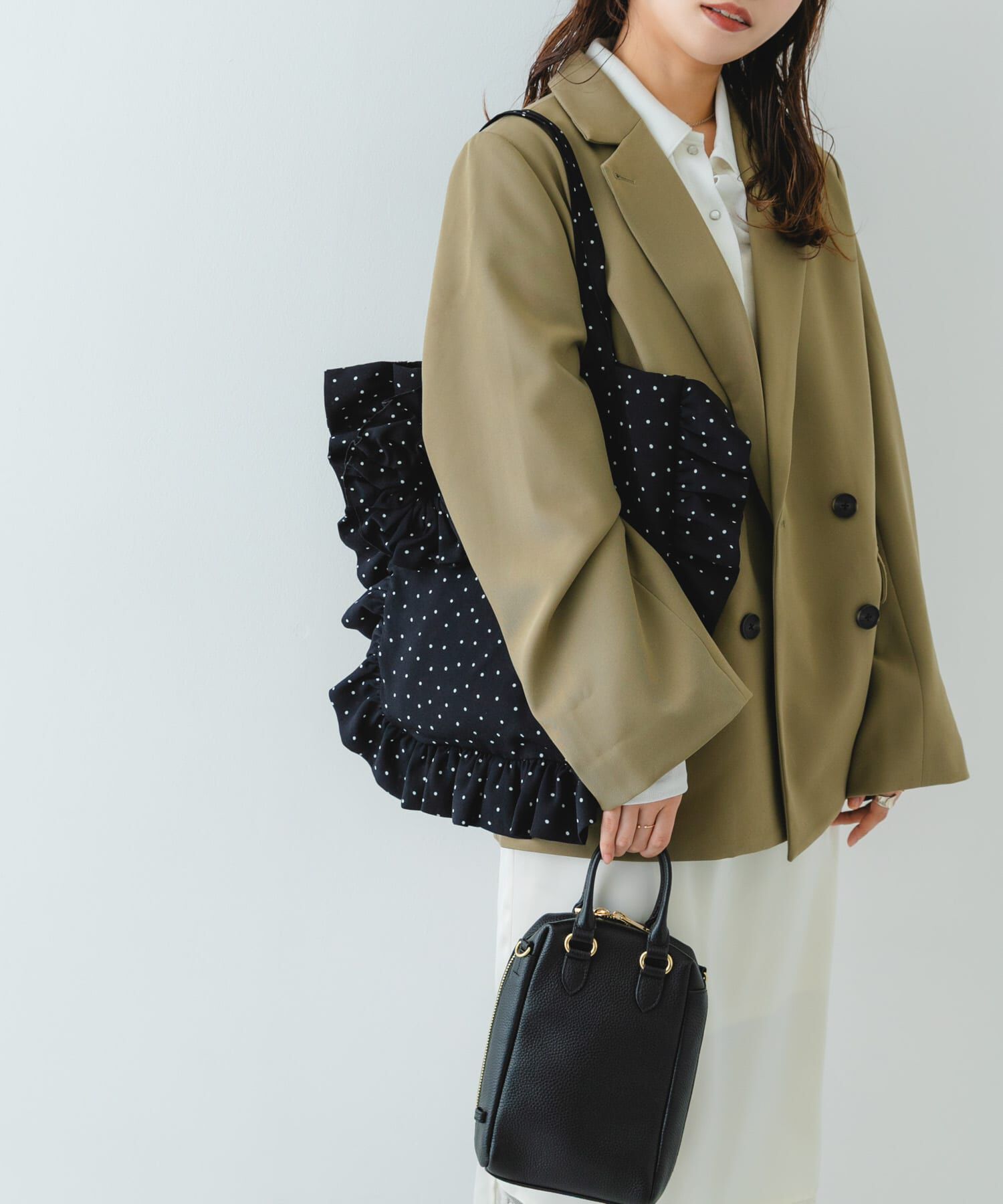 RODE SKO「シュシュセットサイドフリルトート」|トートバッグ|