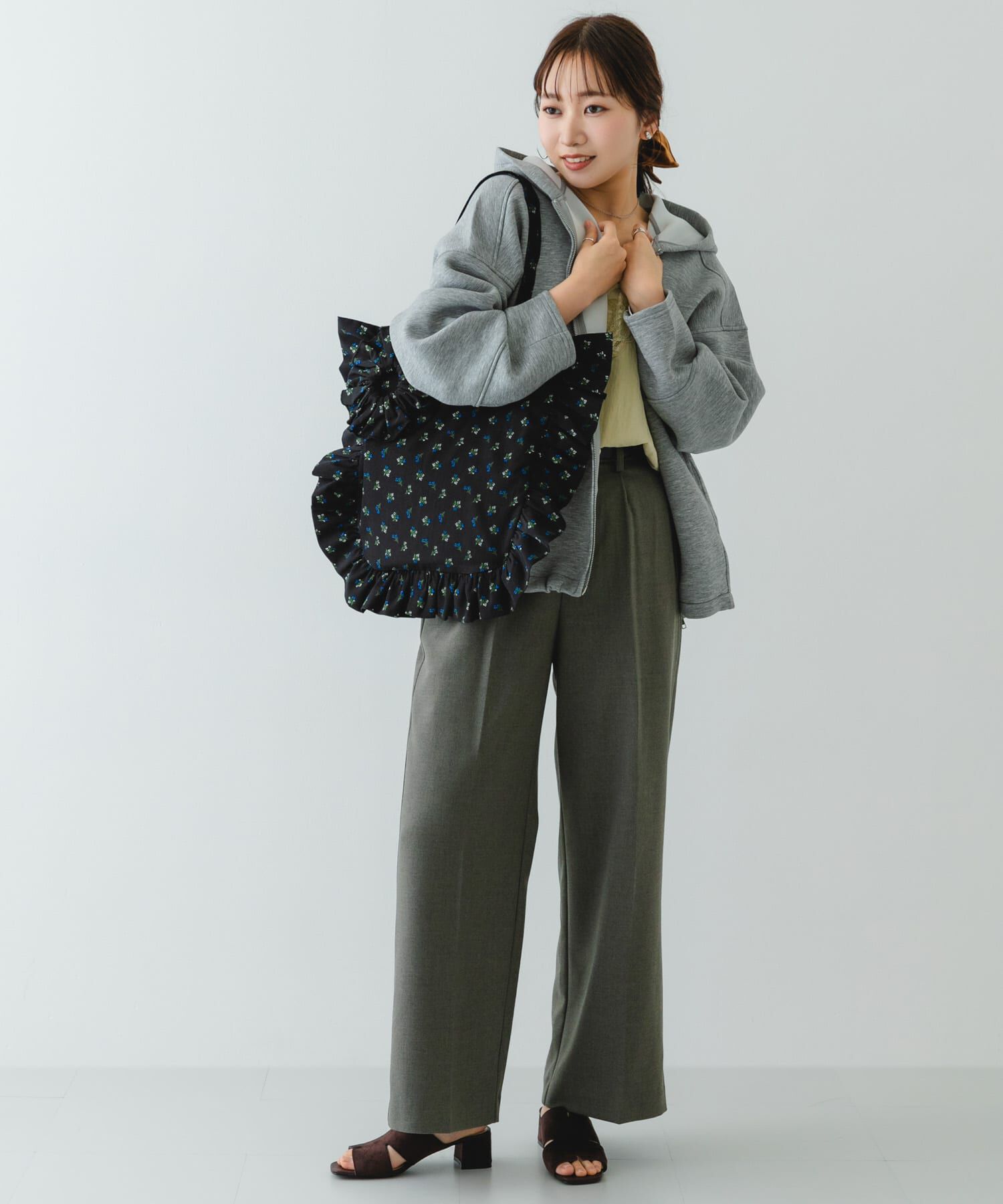 RODE SKO「シュシュセットサイドフリルトート」|トートバッグ|