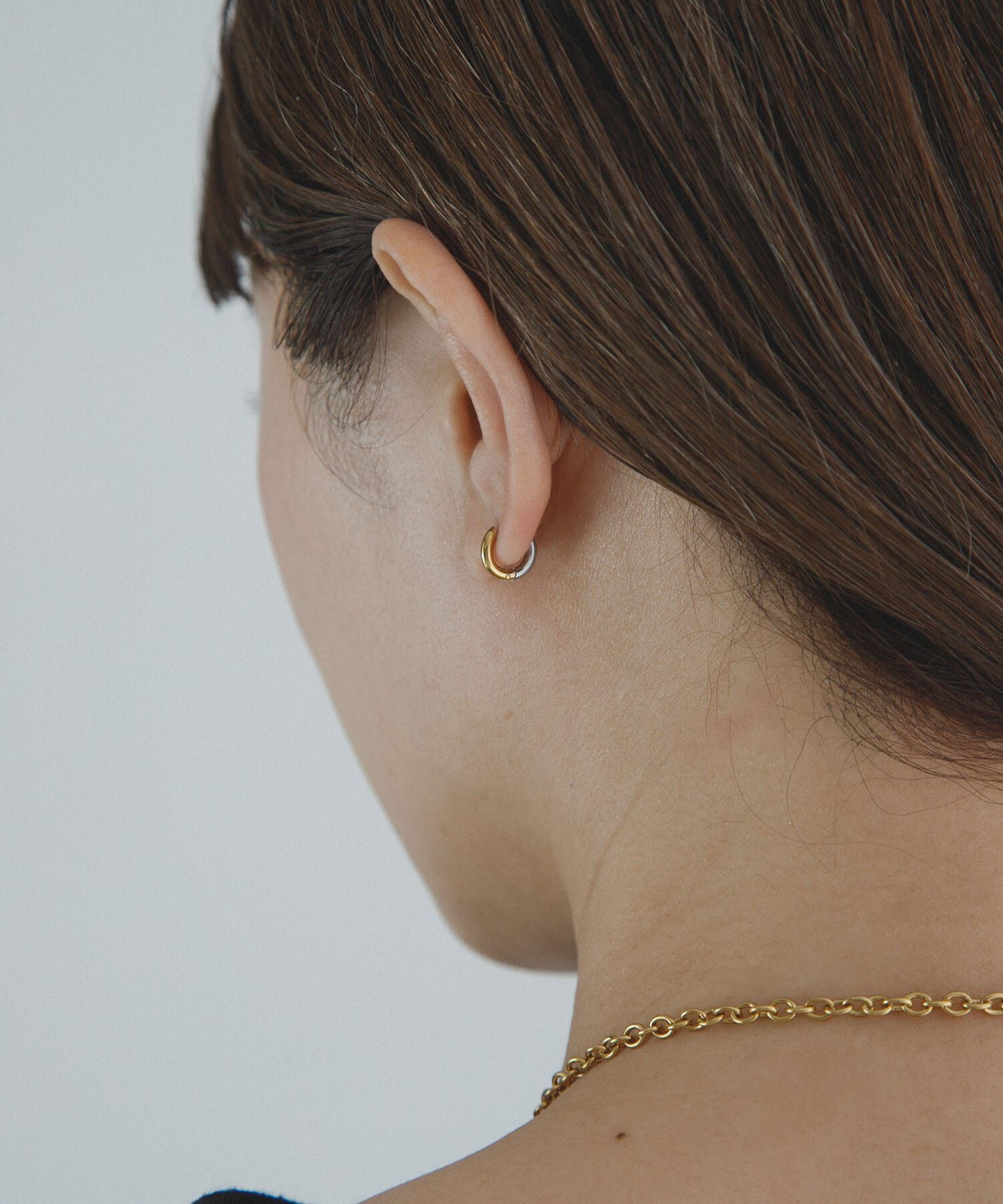 Sonny Label 「ステンレスツートーンフープピアス」|ピアス|