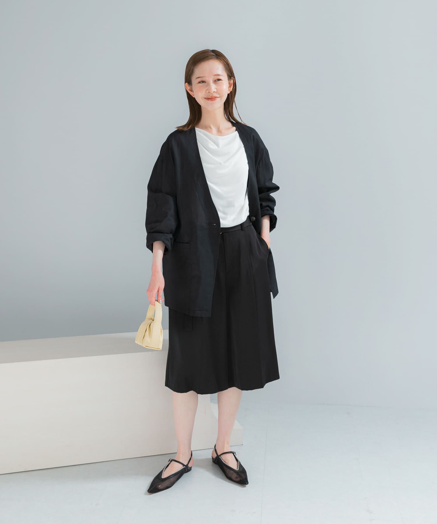 URBAN RESEARCH ROSSO「メモリーコットンライトジャケット」|ノーカラージャケット|