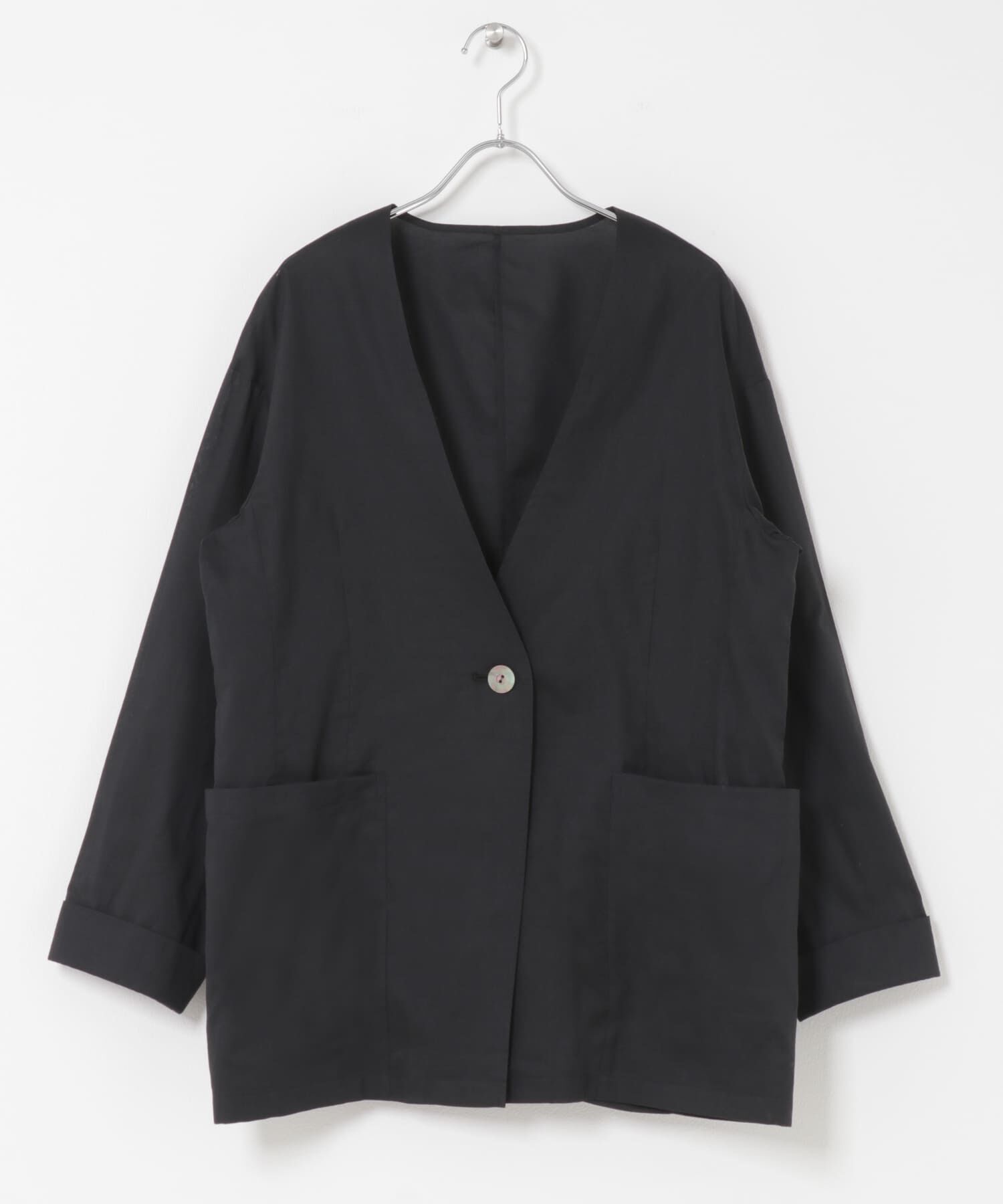 URBAN RESEARCH ROSSO「メモリーコットンライトジャケット」|ノーカラージャケット|