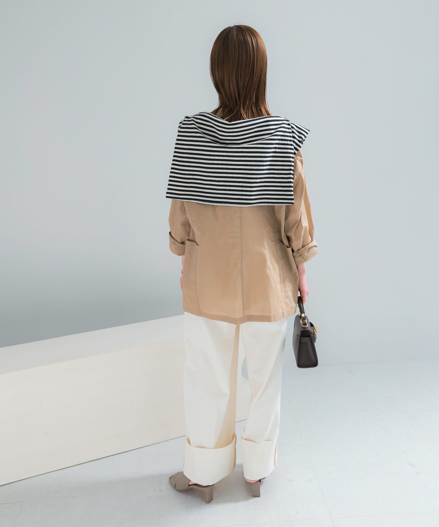 URBAN RESEARCH ROSSO「メモリーコットンライトジャケット」|ノーカラージャケット|