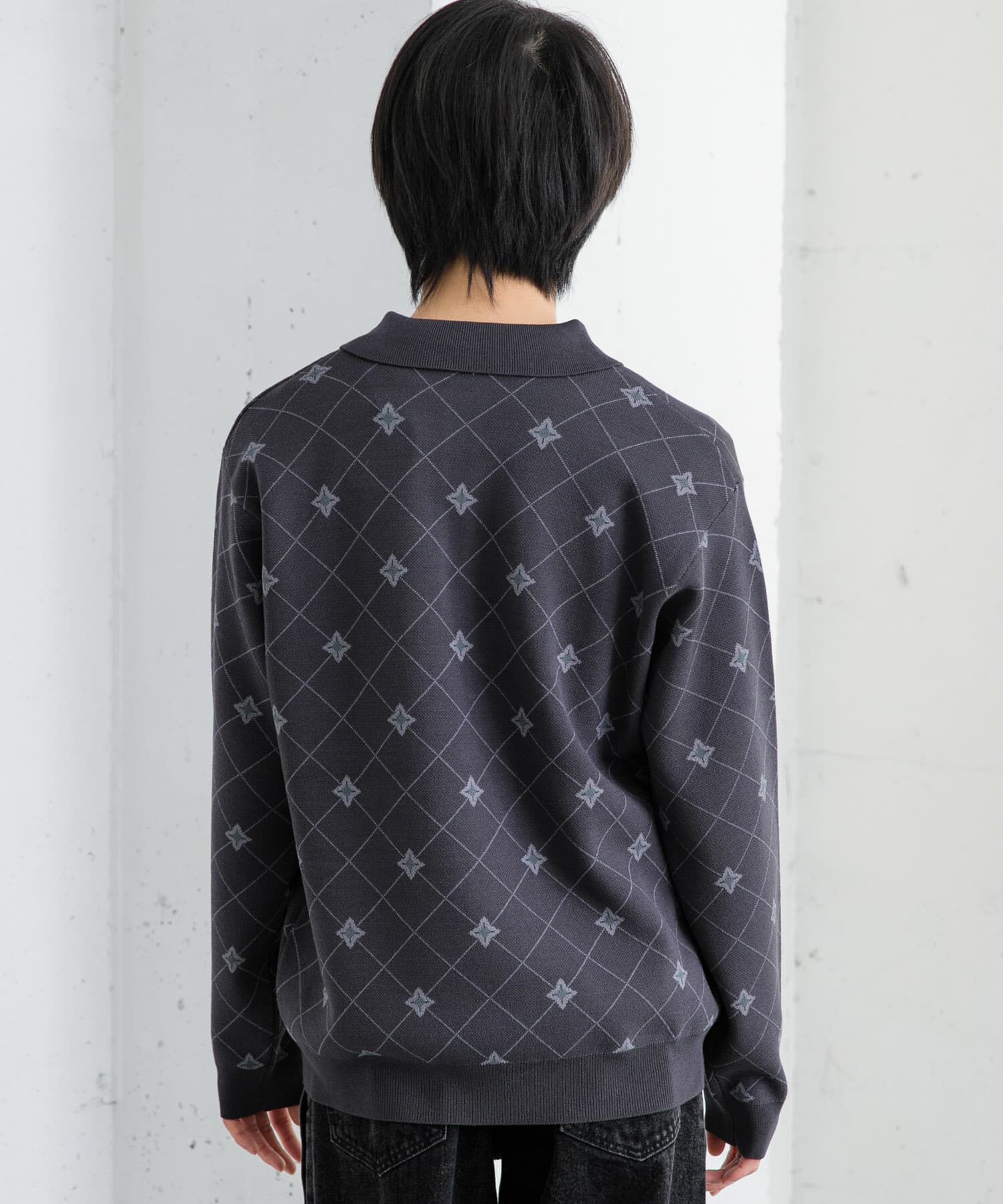 SENSE OF PLACE by URBAN RESEARCH「フラワージャガードニットポロ」|ニット・セーター|