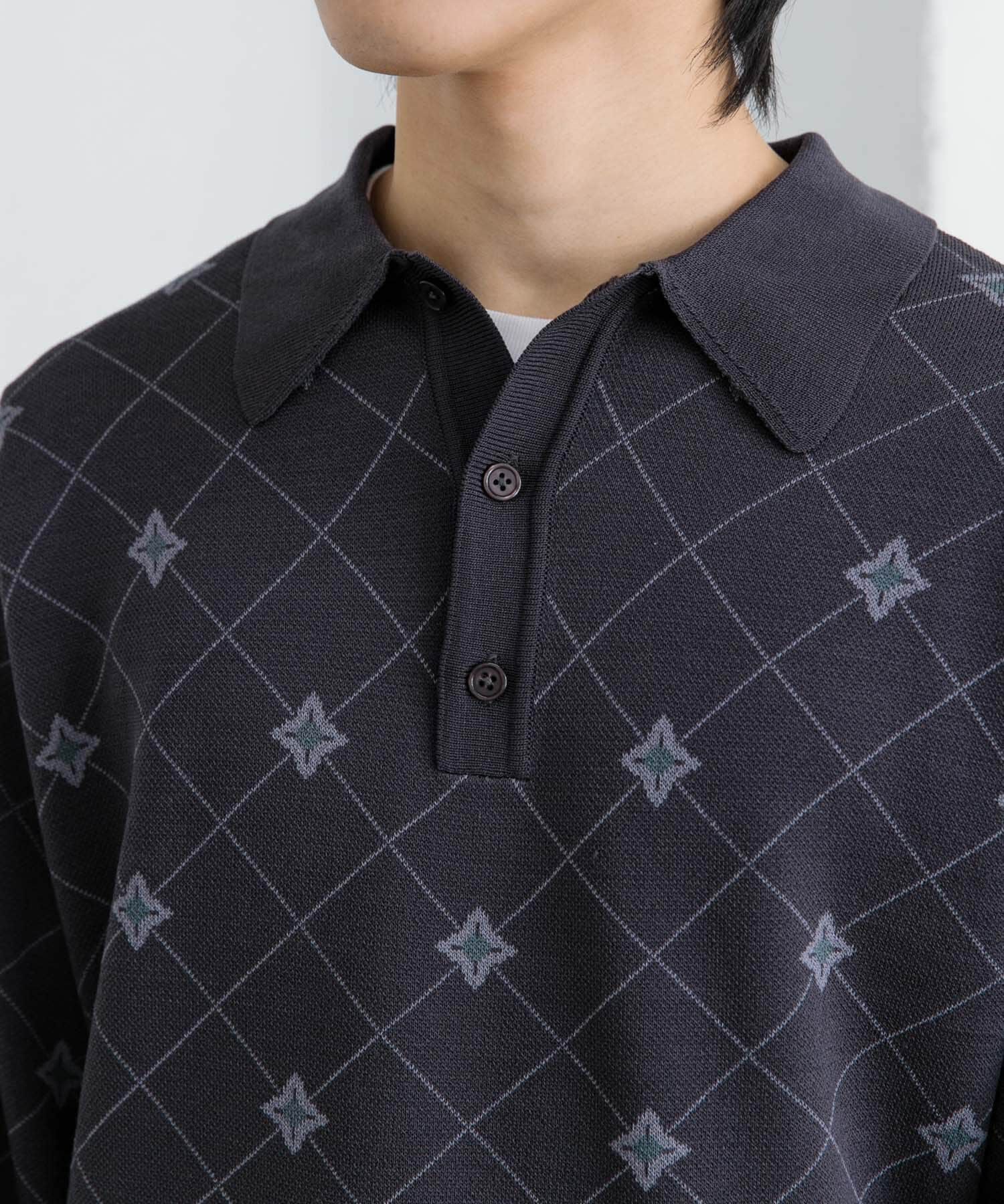 SENSE OF PLACE by URBAN RESEARCH「フラワージャガードニットポロ」|ニット・セーター|