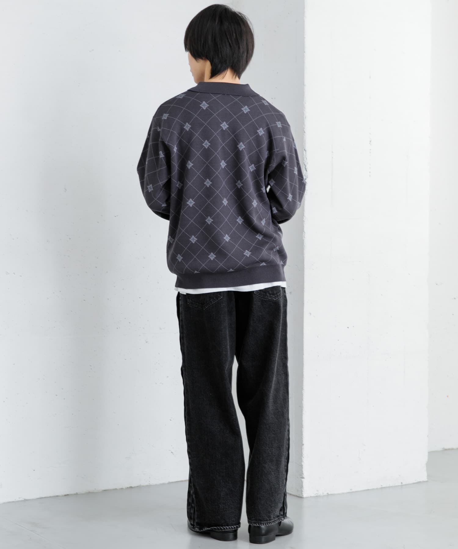 SENSE OF PLACE by URBAN RESEARCH「フラワージャガードニットポロ」|ニット・セーター|