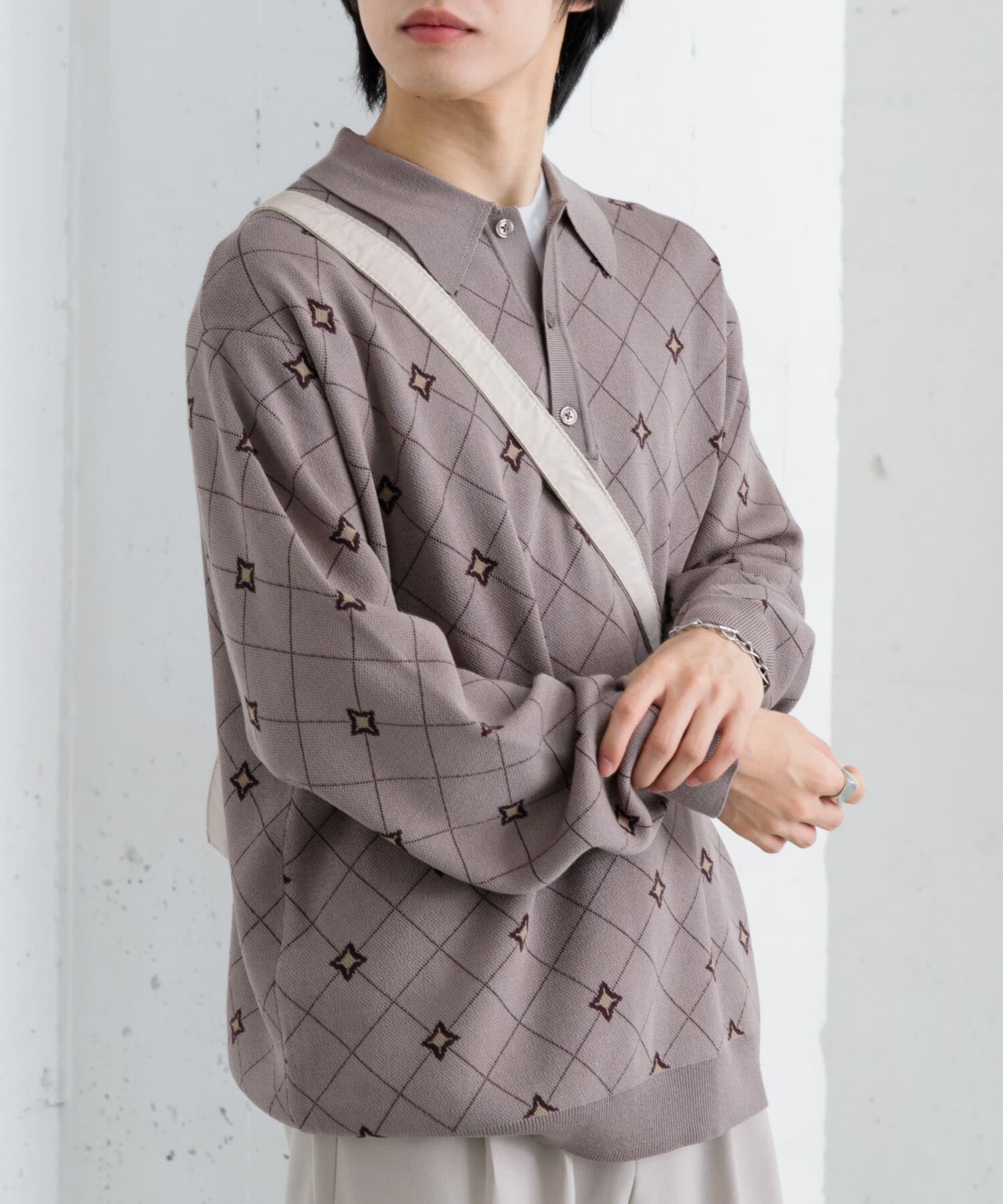 SENSE OF PLACE by URBAN RESEARCH「フラワージャガードニットポロ」|ニット・セーター|