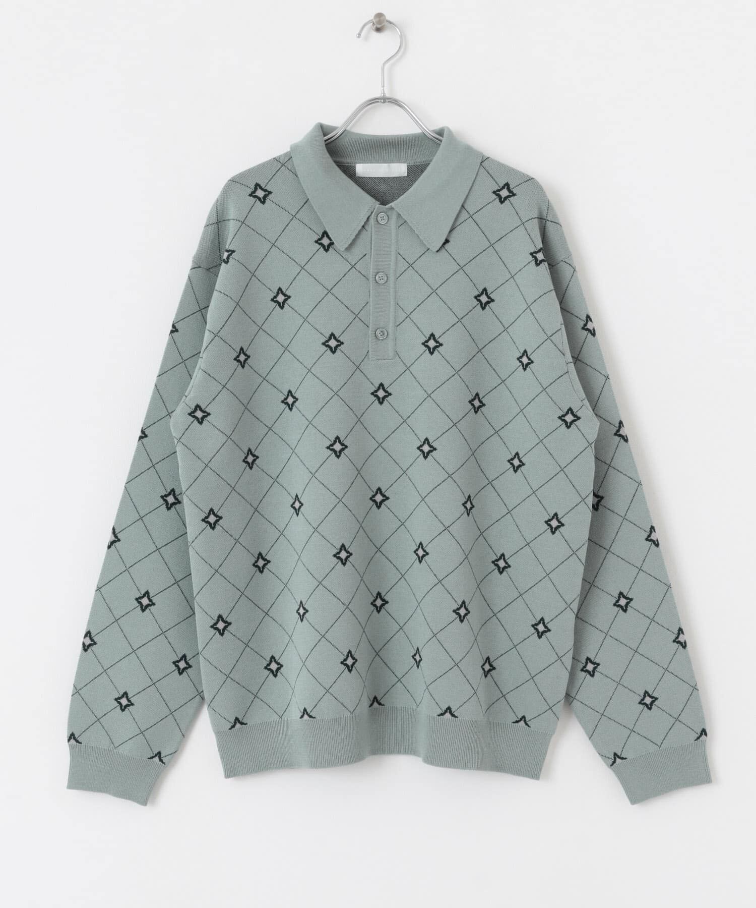 SENSE OF PLACE by URBAN RESEARCH「フラワージャガードニットポロ」|ニット・セーター|